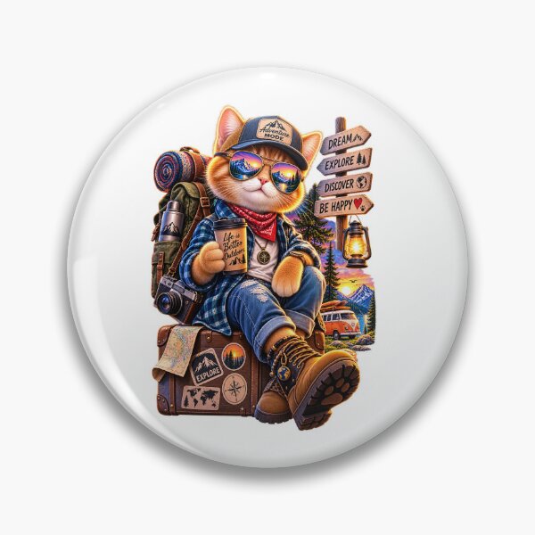 Item preview, Adventure Cat Outdoor Explorer designed and sold by JANAWIYSTUDIO.