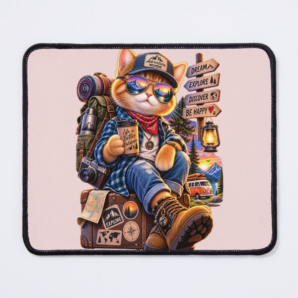 Item preview, Adventure Cat Outdoor Explorer designed and sold by JANAWIYSTUDIO.