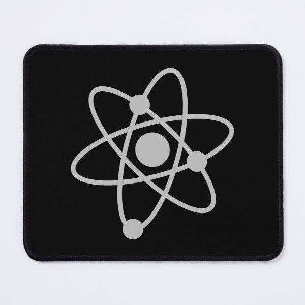 Item preview, Minimalist Silver Atom Shape Science Symbol designed and sold by pattern-archive.