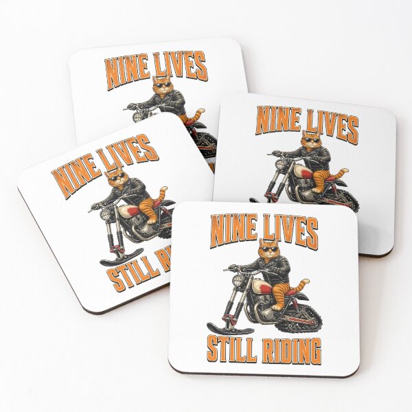 Item preview, Nine Lives Snow Bike Cat designed and sold by TVEX19.