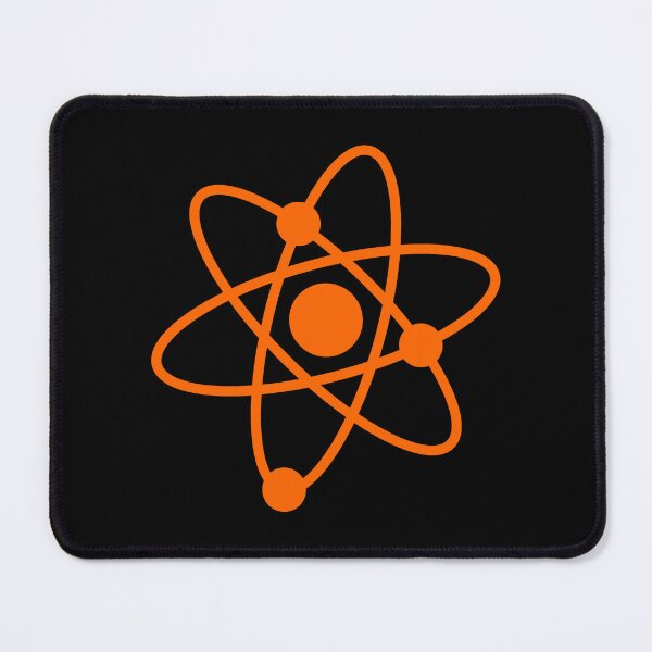 Item preview, Minimalist Orange Atom Shape Science Symbol designed and sold by pattern-archive.