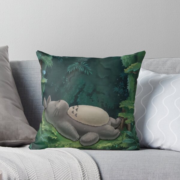Item preview, Totoro Sleeping Peacefully in a Lush Green Forest designed and sold by GITTERLU.
