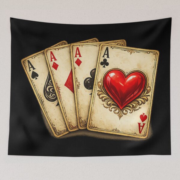 Item preview, Vintage Ace of Hearts – Four Aces Poker designed and sold by TroviTutto.
