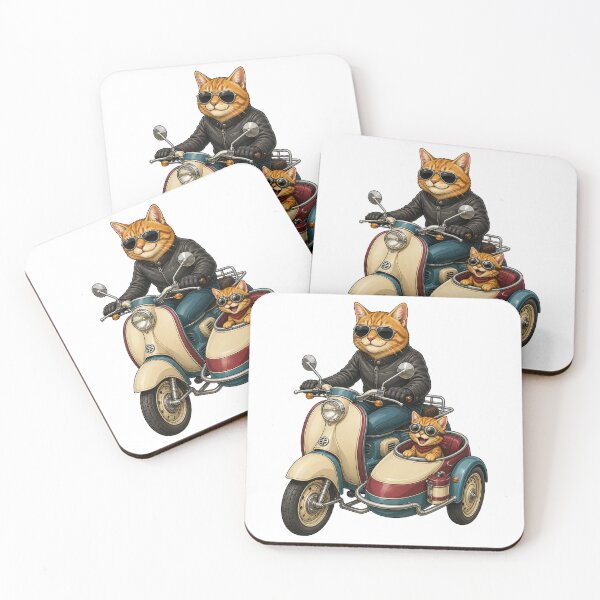 Item preview, Kitten Scooter Sidecar Cat Riders designed and sold by TVEX19.