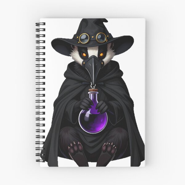 Item preview, Gothic Plague Doctor Badger designed and sold by IllumeInk.