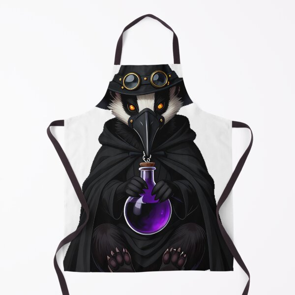 Item preview, Gothic Plague Doctor Badger designed and sold by IllumeInk.
