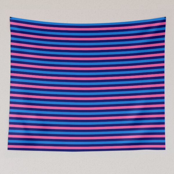 Item preview, Blue And Pink Stripes Design Navy Blue  designed and sold by PatternTitan.