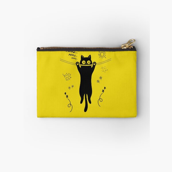 Item preview, Cute Hanging Black Cat Meow Doodle Art designed and sold by ReGenDx.