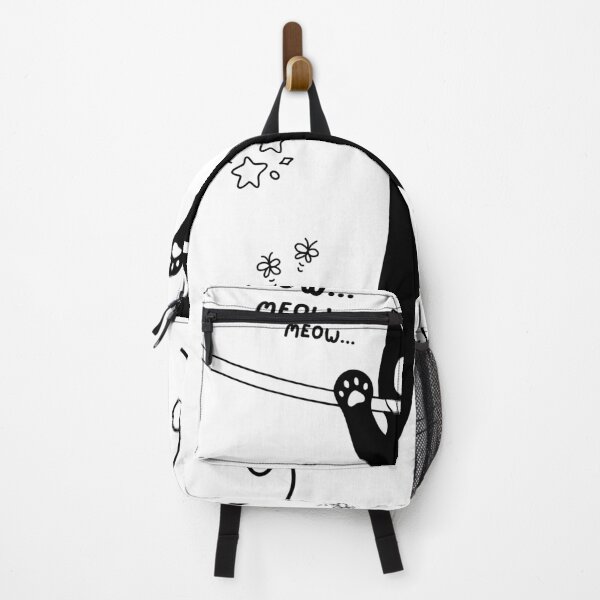Item preview, Cute Hanging Black Cat Meow Doodle Art designed and sold by ReGenDx.