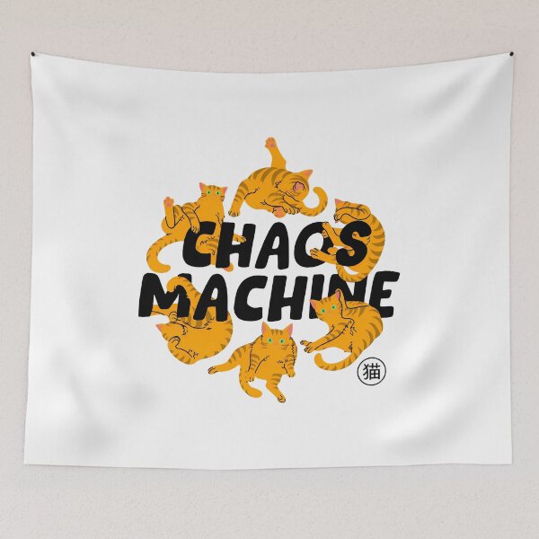 Item preview, Chaos Machine Cats Playful Fun Orange Tabby Art designed and sold by OlyvieArt.