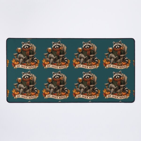 Item preview,  Sip, Snack, Repeat - Cozy Autumn Raccoon designed and sold by TatyanaArt.