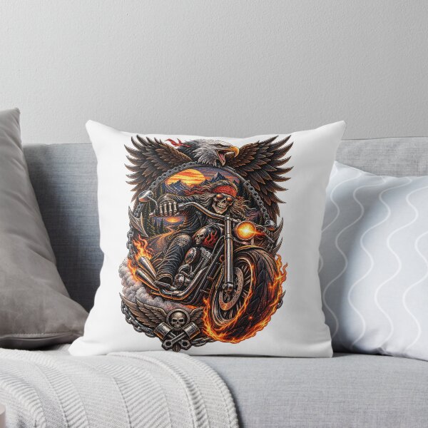 Item preview, Skeleton Biker – Eagle Motorcycle Rider designed and sold by CreativeMindsetLab.