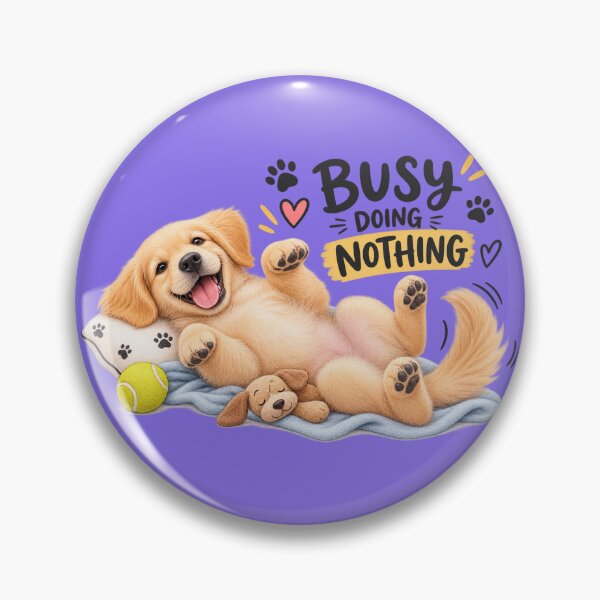 Item preview, Busy Doing Nothing – Golden Retriever Puppy designed and sold by CocoEqColor.