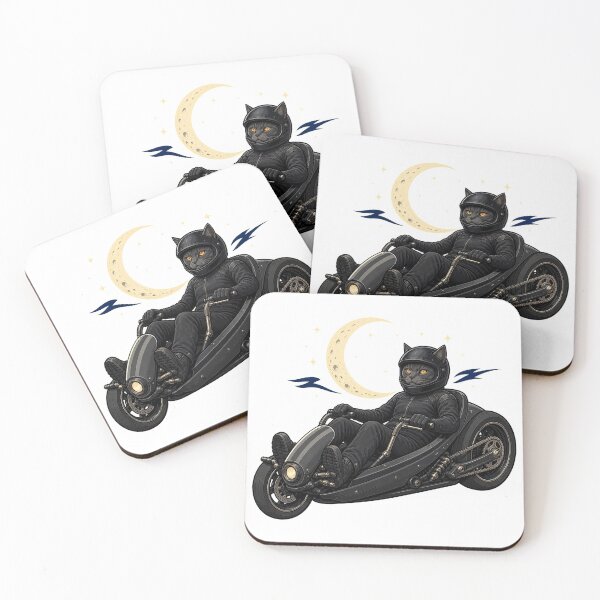 Item preview, Moonlight Cat Recumbent Motorcycle Rider designed and sold by TVEX19.