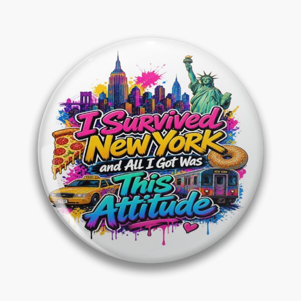 Item preview, I Survived New York Funny NYC Attitude Street Art designed and sold by Sushikidsntod.