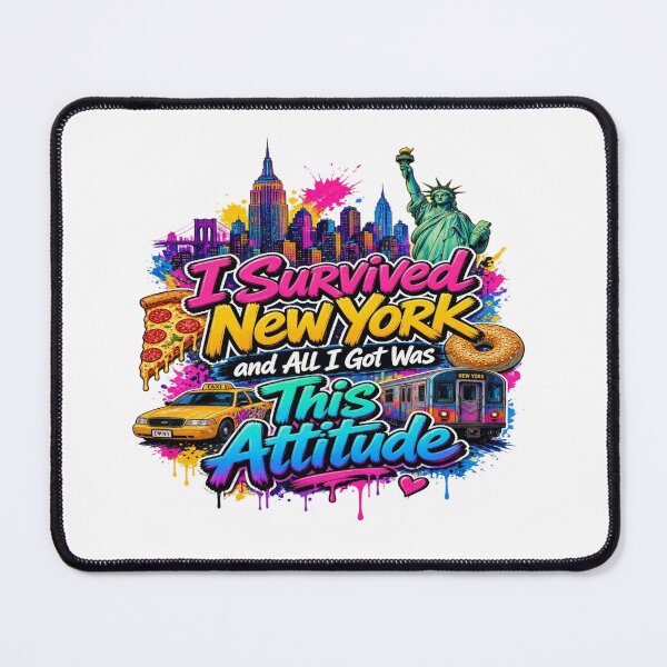 Item preview, I Survived New York Funny NYC Attitude Street Art designed and sold by Sushikidsntod.