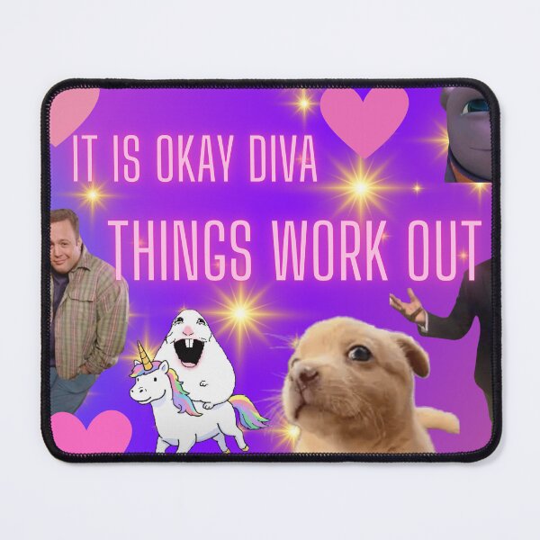 Item preview, It’s okay diva things work out. Motivational hopeful card designed and sold by InSpaceAstrid.