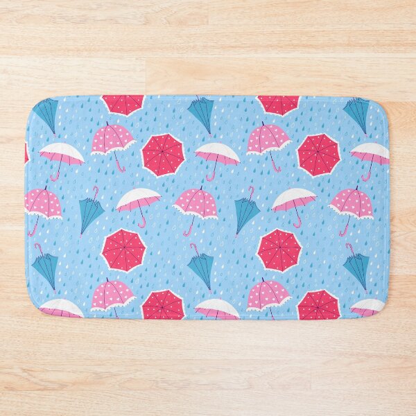 Item preview,  pattern with raindrops and umbrellas designed and sold by burbura.