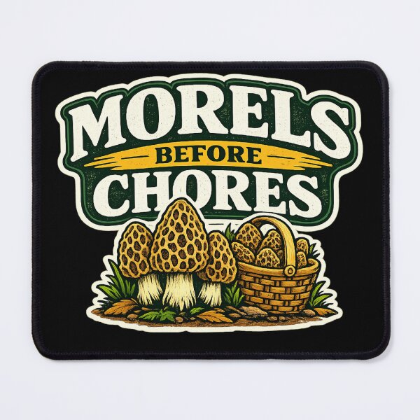 Item preview, Vintage Morel Mushroom Foraging Illustration designed and sold by OddHobbyClub.