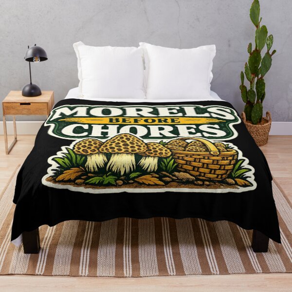Item preview, Vintage Morel Mushroom Foraging Illustration designed and sold by OddHobbyClub.