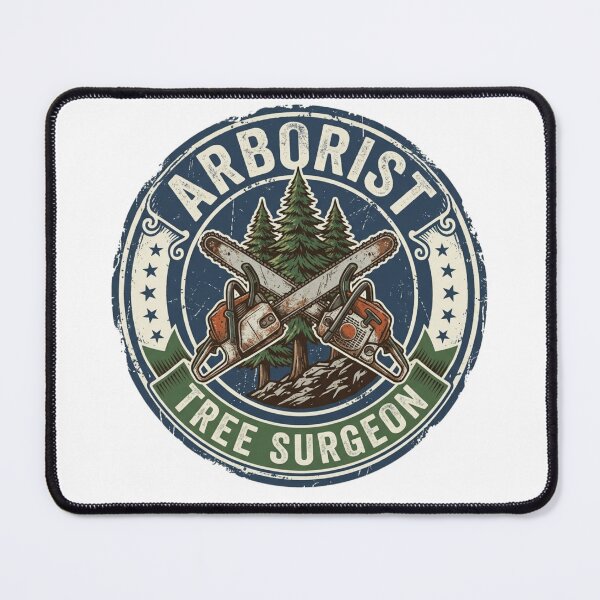 Item preview, Vintage Arborist Tree Surgeon Chainsaw Forestry Badge Graphic designed and sold by KreatoLab.