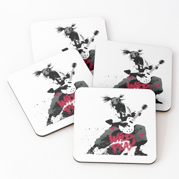 Item preview, Heavy Metal Guitar Player Smashing Gear Silhouette designed and sold by EdvvinStudios.