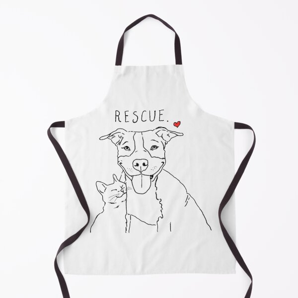 Item preview, Rescue Dog and Cat Love Line Art designed and sold by OlyvieArt.