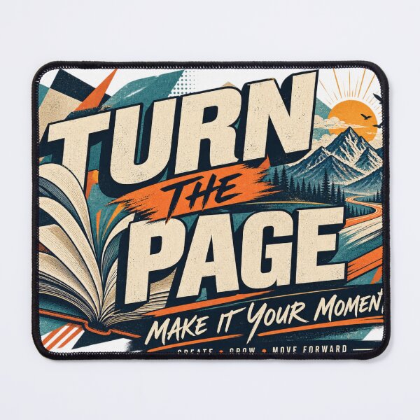 Item preview, Turn The Page – Motivational Book Mountain Road Art – Inspirational T-Shirt Print designed and sold by @SHINTOSARTSTORE.