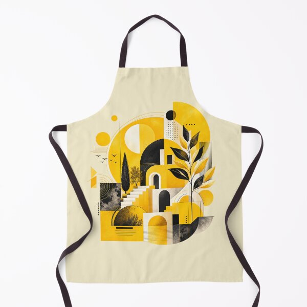 Item preview, Yellow Geometric Mediterranean Architecture Art designed and sold by zhivago1980.
