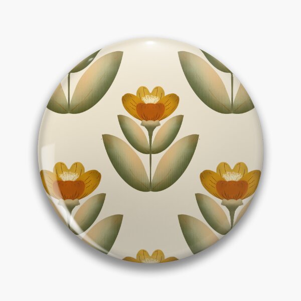 Item preview, Golden Meadow Bloom Retro Folk Floral Pattern designed and sold by Almanzart.