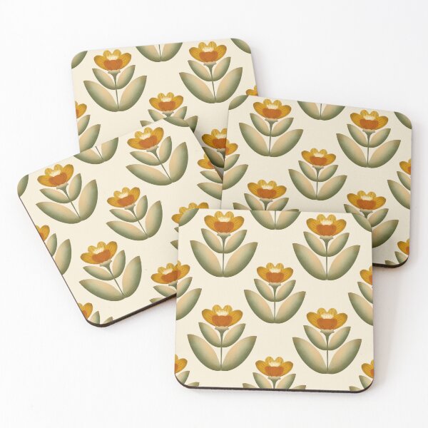 Item preview, Golden Meadow Bloom Retro Folk Floral Pattern designed and sold by Almanzart.