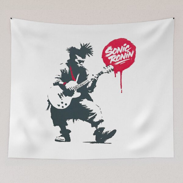 Item preview, Rock Guitarist Performance Solo Crimson Spray Backdrop designed and sold by EdvvinStudios.