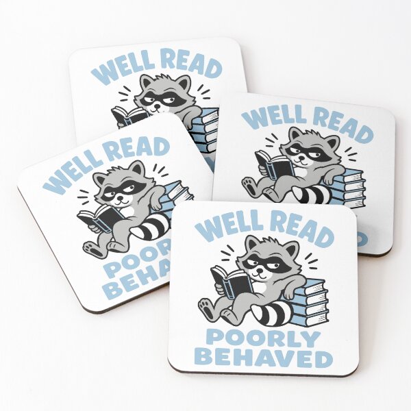 Item preview, Raccoon well read poorly behaved designed and sold by Traveldrawings.