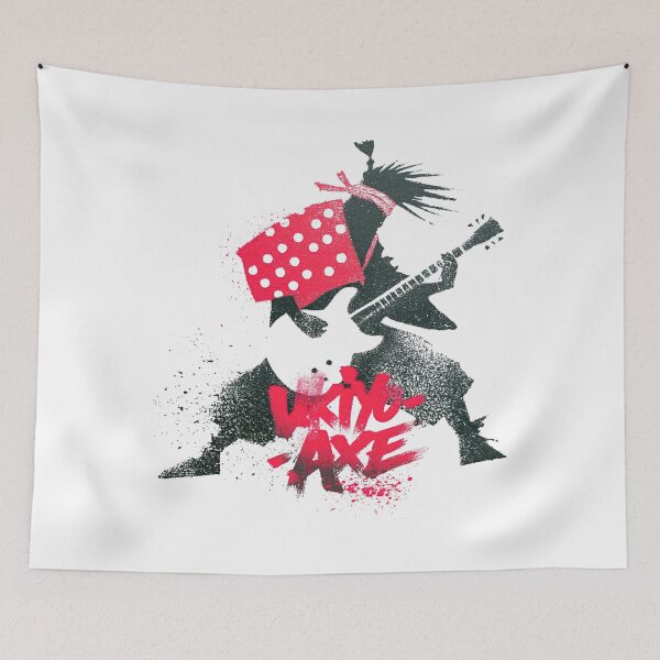 Item preview, Electric Guitar Player Fluid Ink Action Poster designed and sold by EdvvinStudios.