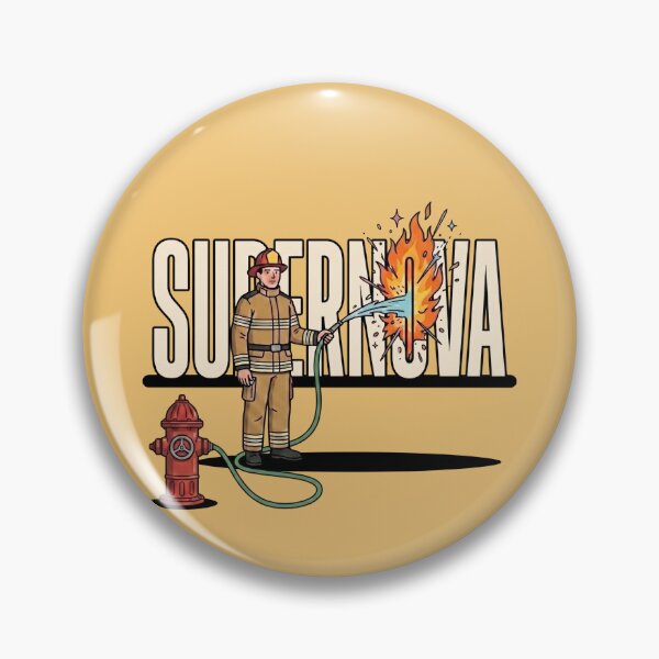 Item preview, Firefighter Fighting a Literal Supernova Funny Astronomy Pun Illustration designed and sold by Rare By Hero.