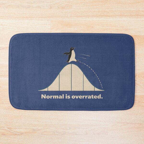 Item preview, Normal Is Overrated – Sleepy Bell Curve Penguin T-Shirt Design designed and sold by ManggaeJM.