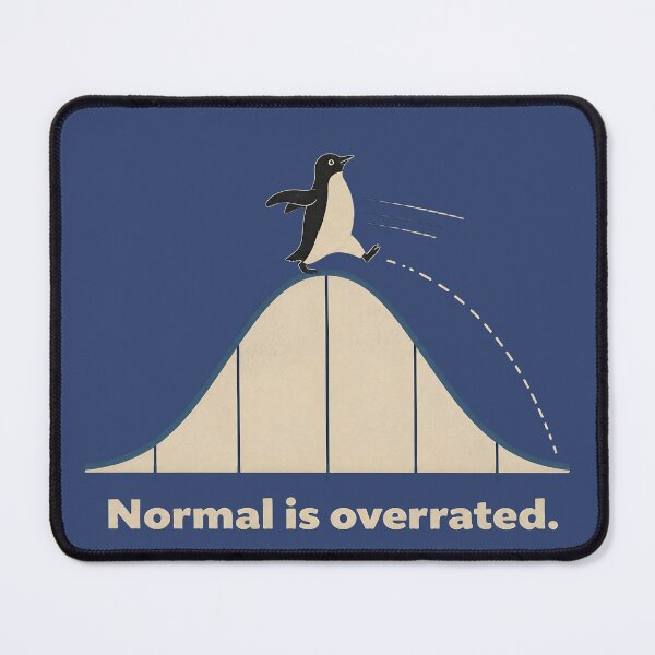 Item preview, Normal Is Overrated – Sleepy Bell Curve Penguin T-Shirt Design designed and sold by ManggaeJM.
