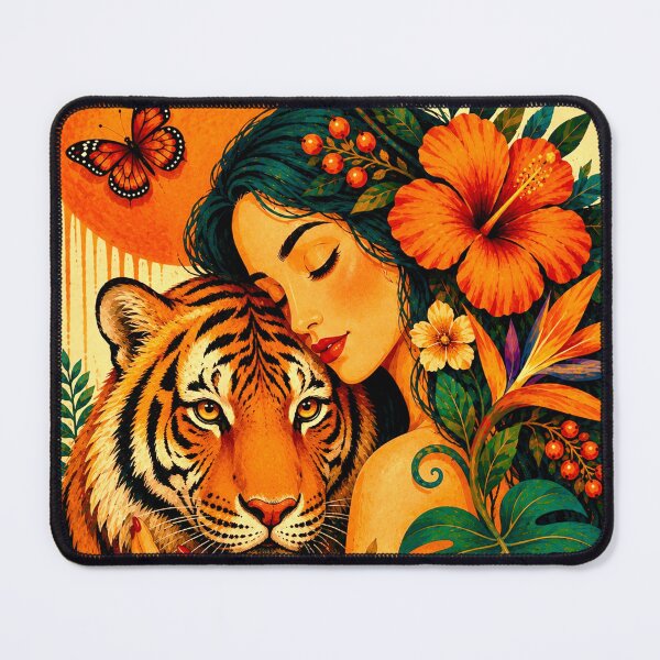 Item preview, Girl and Tiger designed and sold by NeuroArtGallery.