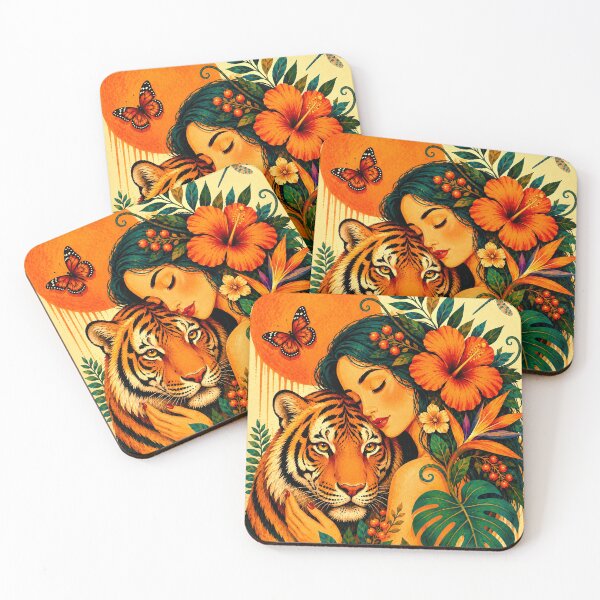 Item preview, Girl and Tiger designed and sold by NeuroArtGallery.