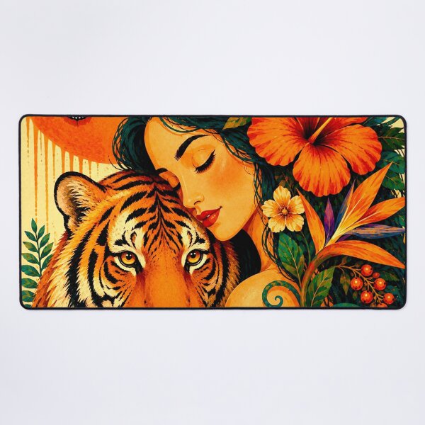 Item preview, Girl and Tiger designed and sold by NeuroArtGallery.