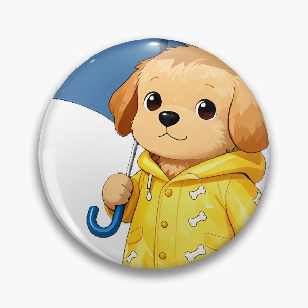 Item preview, Golden Retriever Puppy Rainy Day Icon designed and sold by pumsquare.