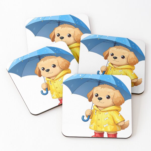 Item preview, Golden Retriever Puppy Rainy Day Icon designed and sold by pumsquare.
