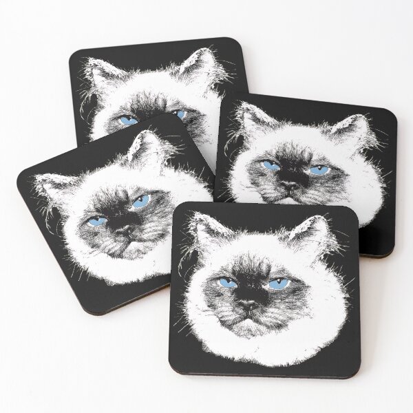 Item preview, Siamese Cat Face Sketch Art designed and sold by OlyvieArt.