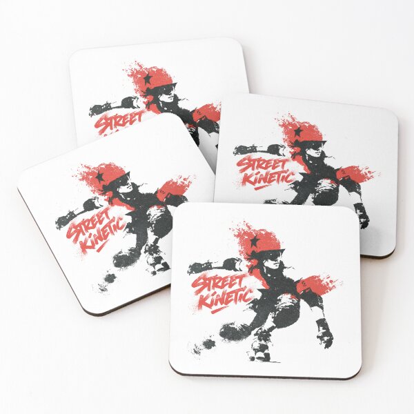 Item preview, Crouching Roller Derby Skater Speed Urban Silhouette designed and sold by EdvvinStudios.