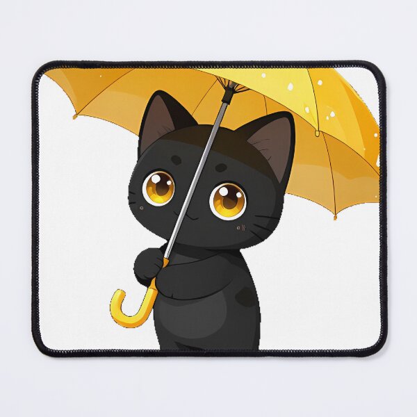 Item preview, Black Kitten Rainy Day Icon designed and sold by pumsquare.