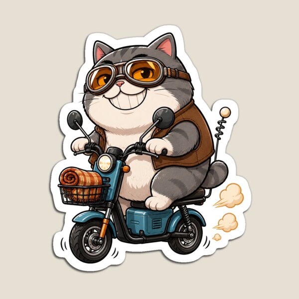 Item preview, Funny Cat Electric Delivery Moped designed and sold by TVEX19.