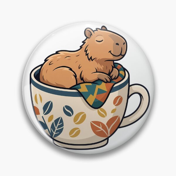 Item preview, Chill Capybara In A Coffee Mug Zen Meme designed and sold by DripCultureLab.