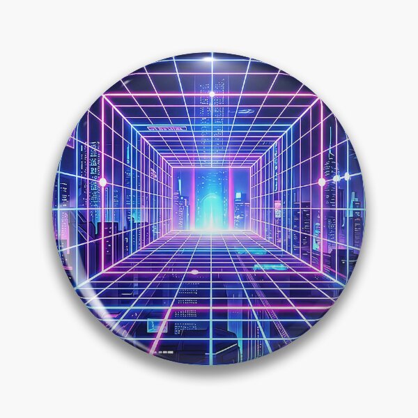 Item preview, Neon abstract digital landscape designed and sold by Agnisherl.