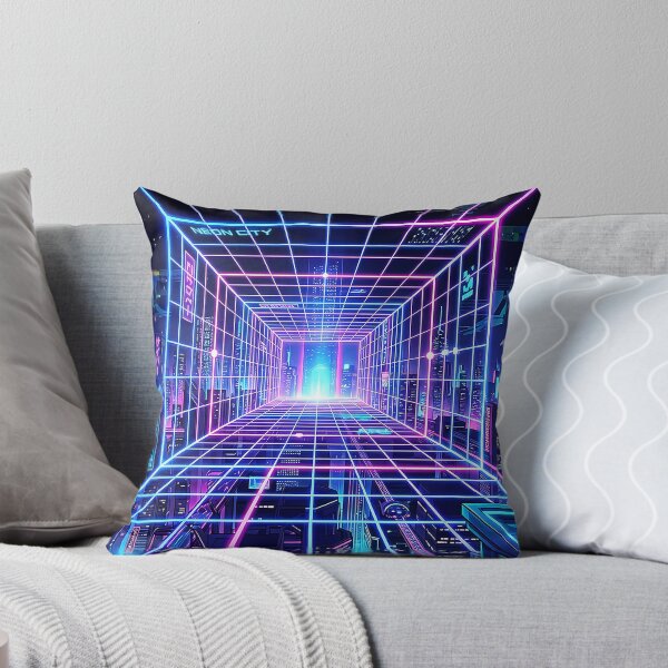 Item preview, Neon abstract digital landscape designed and sold by Agnisherl.