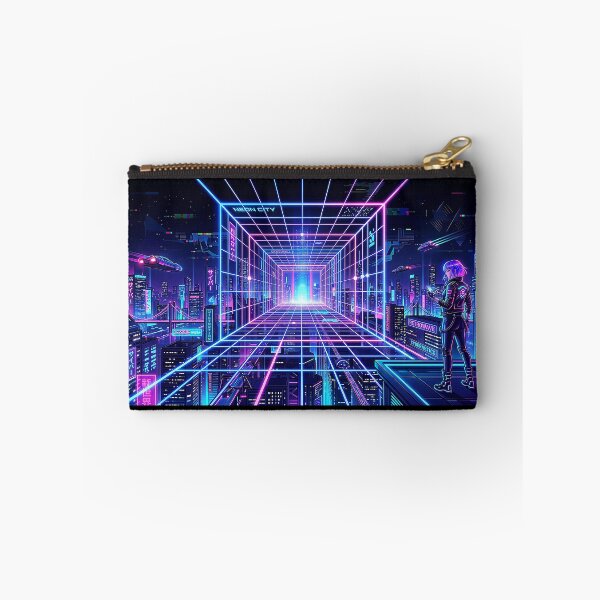 Item preview, Neon abstract digital landscape designed and sold by Agnisherl.
